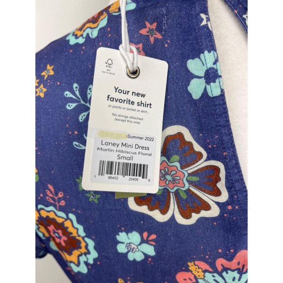 MARINE LAYER LANEY MINI DRESS SIZE SMALL NWT RUFFLE TIE - Picture 7 of 10